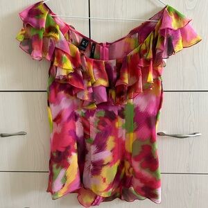 Mango Sleeveless Silk Top.